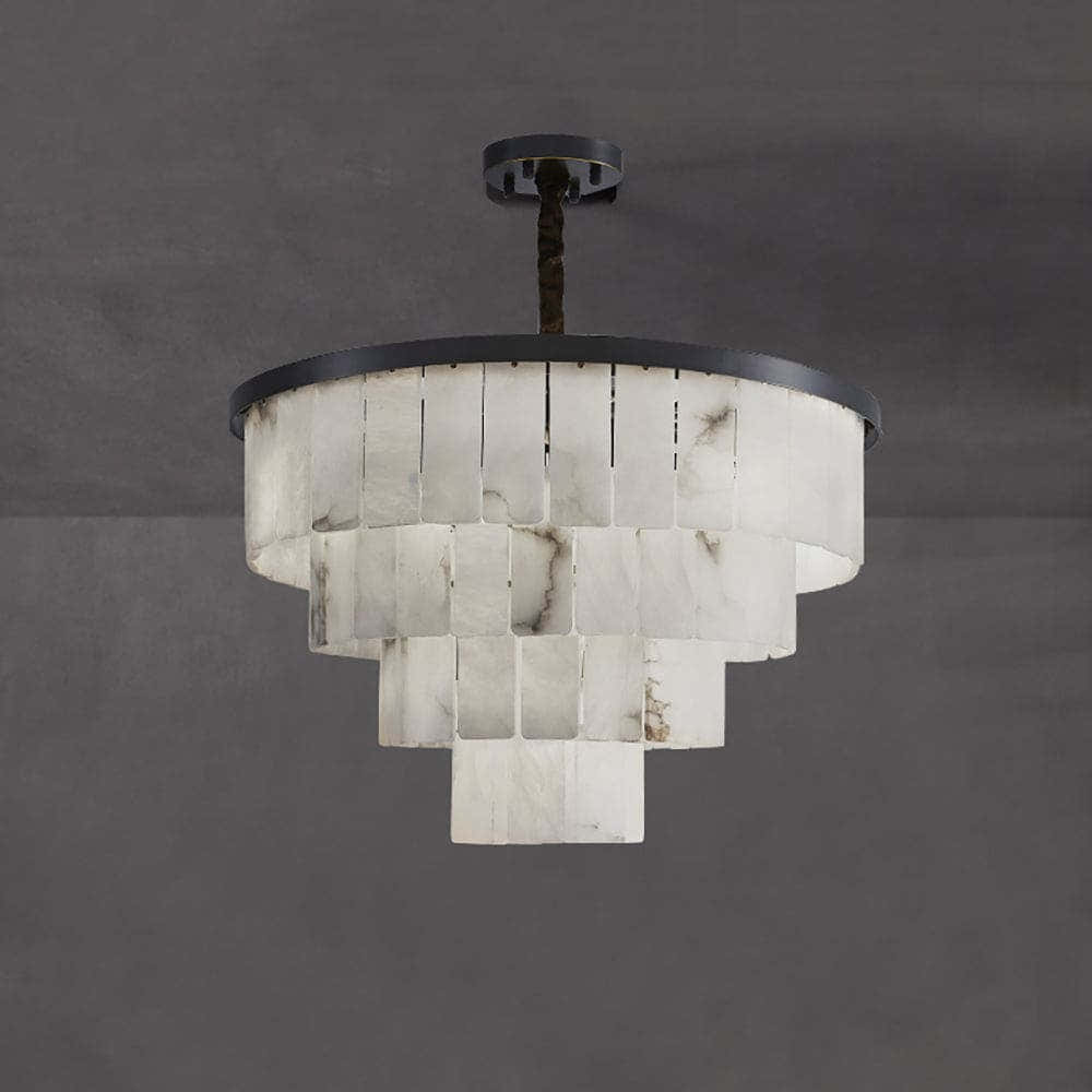 Black Copper Alabaster Chandelier