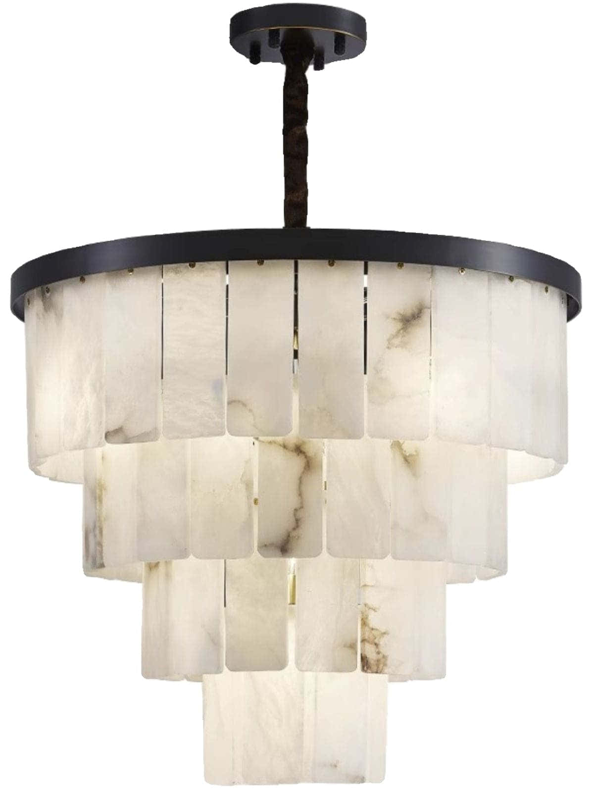 Black Copper Alabaster Chandelier