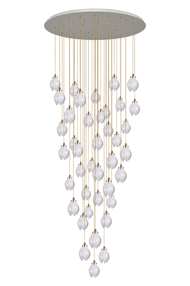 Ceramic LED Cluster Bloom Chandelier by Aurorae Lighting