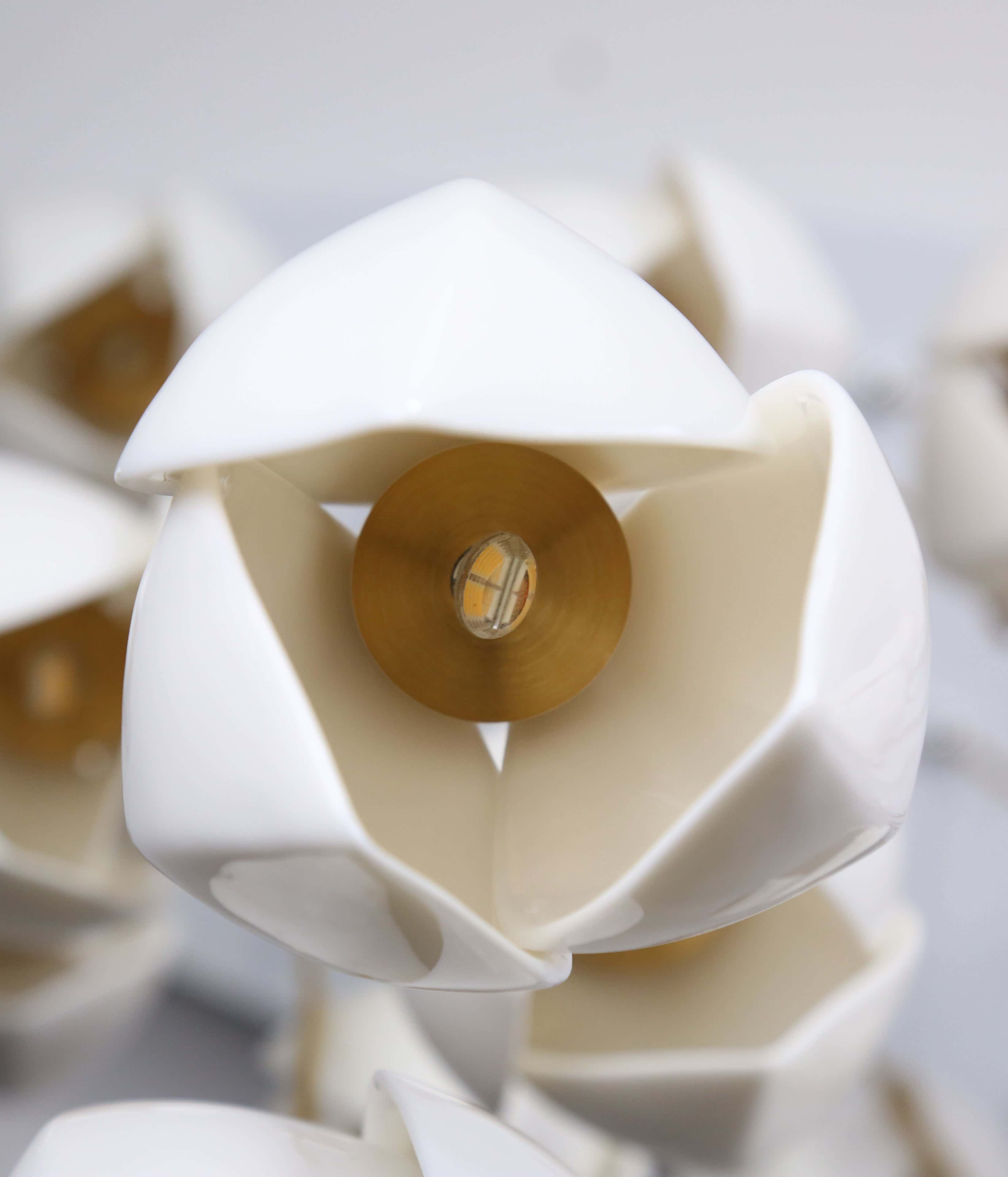 Ceramic LED Cluster Bloom Chandelier