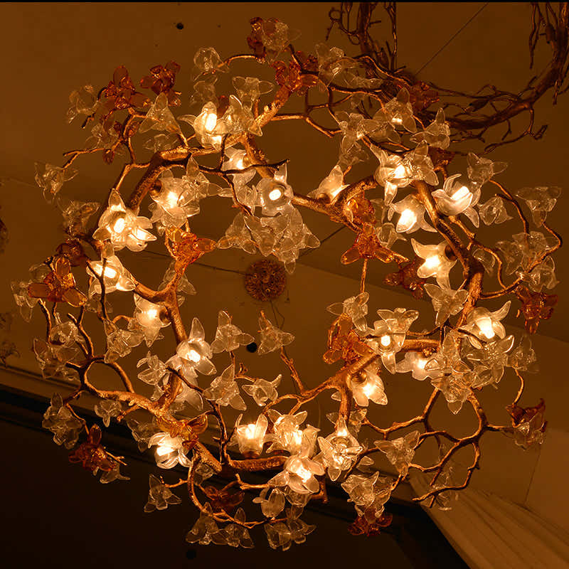 Blossom Flower Round Bedroom Chandelier Light
