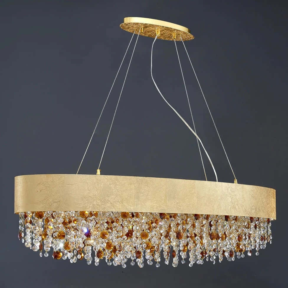 Avani Gold Plated Crystal Dining Room Chandelier