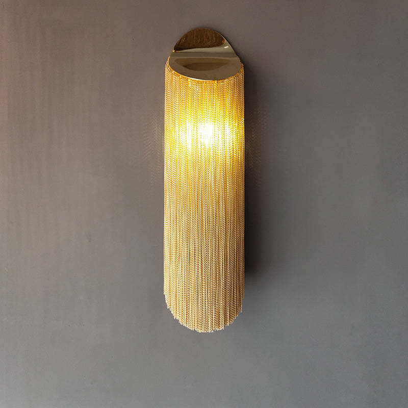Modern Arcs Chain Tassel Wall Sconce