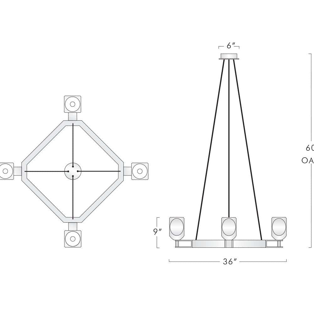 Olga Square Chandelier