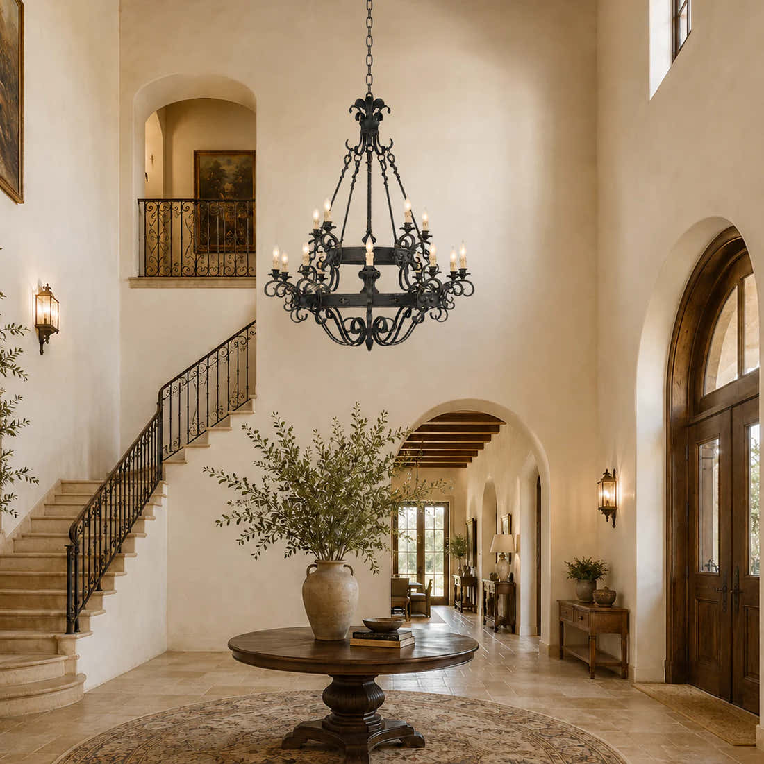 Vintage Iron Simple Candle Art Chandelier