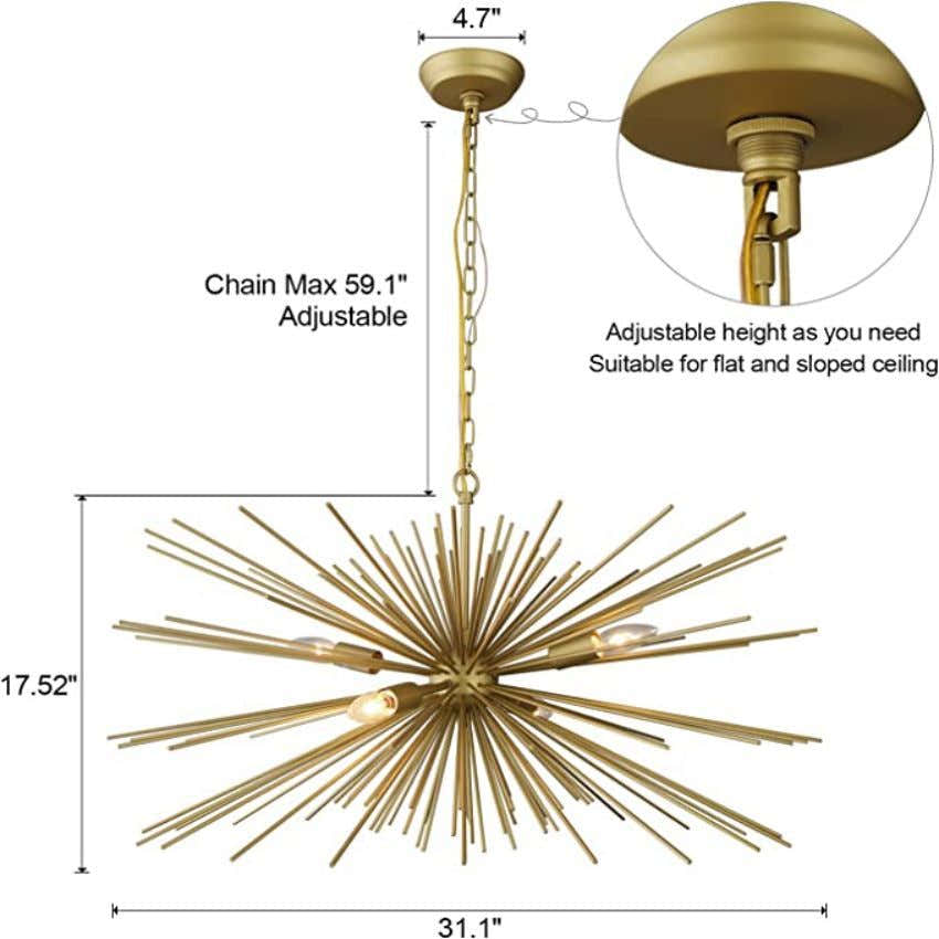 Sunburn  4-Light 31" Pendant