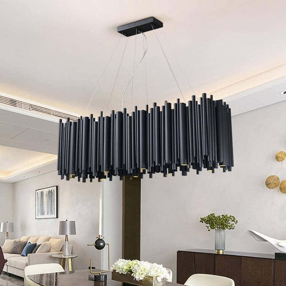 Vigor Rectangle Chandelier, Black