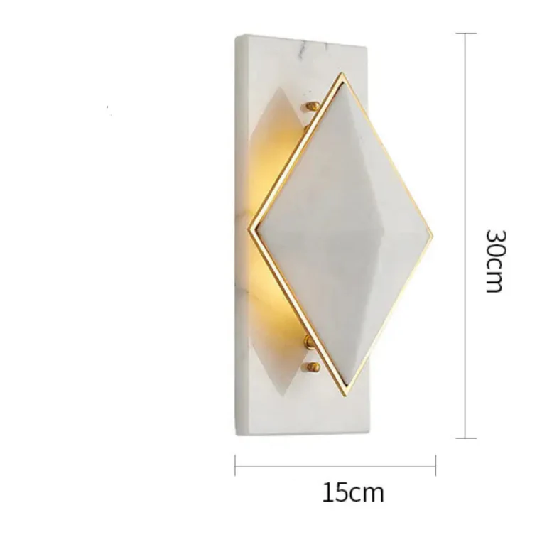 Geometric Alabaster Wall Sconce