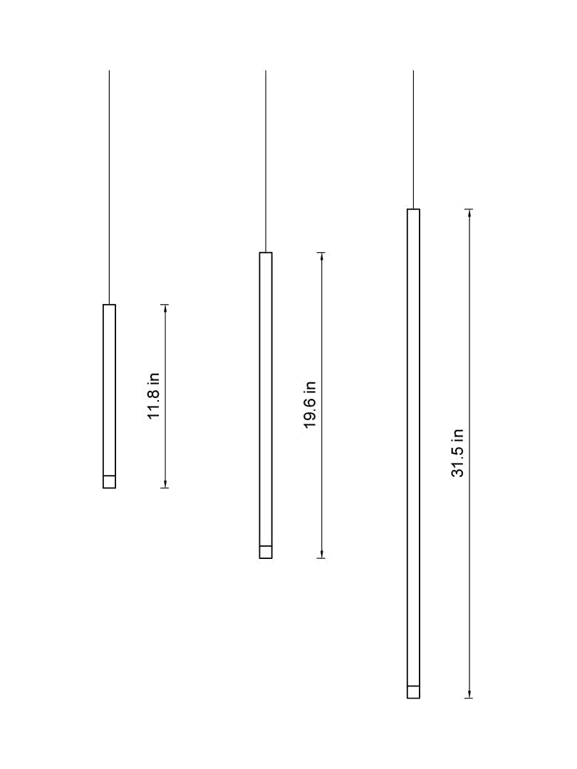 Clustered Tubes LED Chandelier