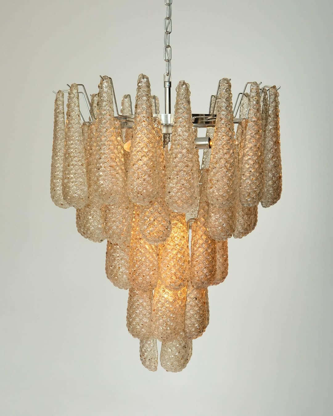 Murano Chandelier – Drop – 41 glasses – Amber