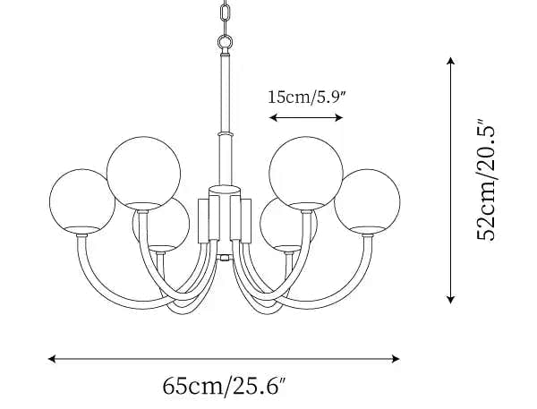 Copper Alabaster Chandelier
