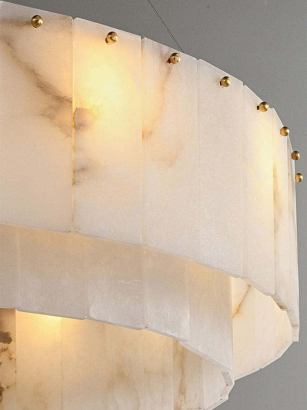 Copper & Alabaster Chandelier