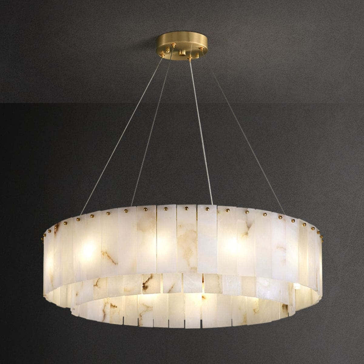 Copper & Alabaster Chandelier