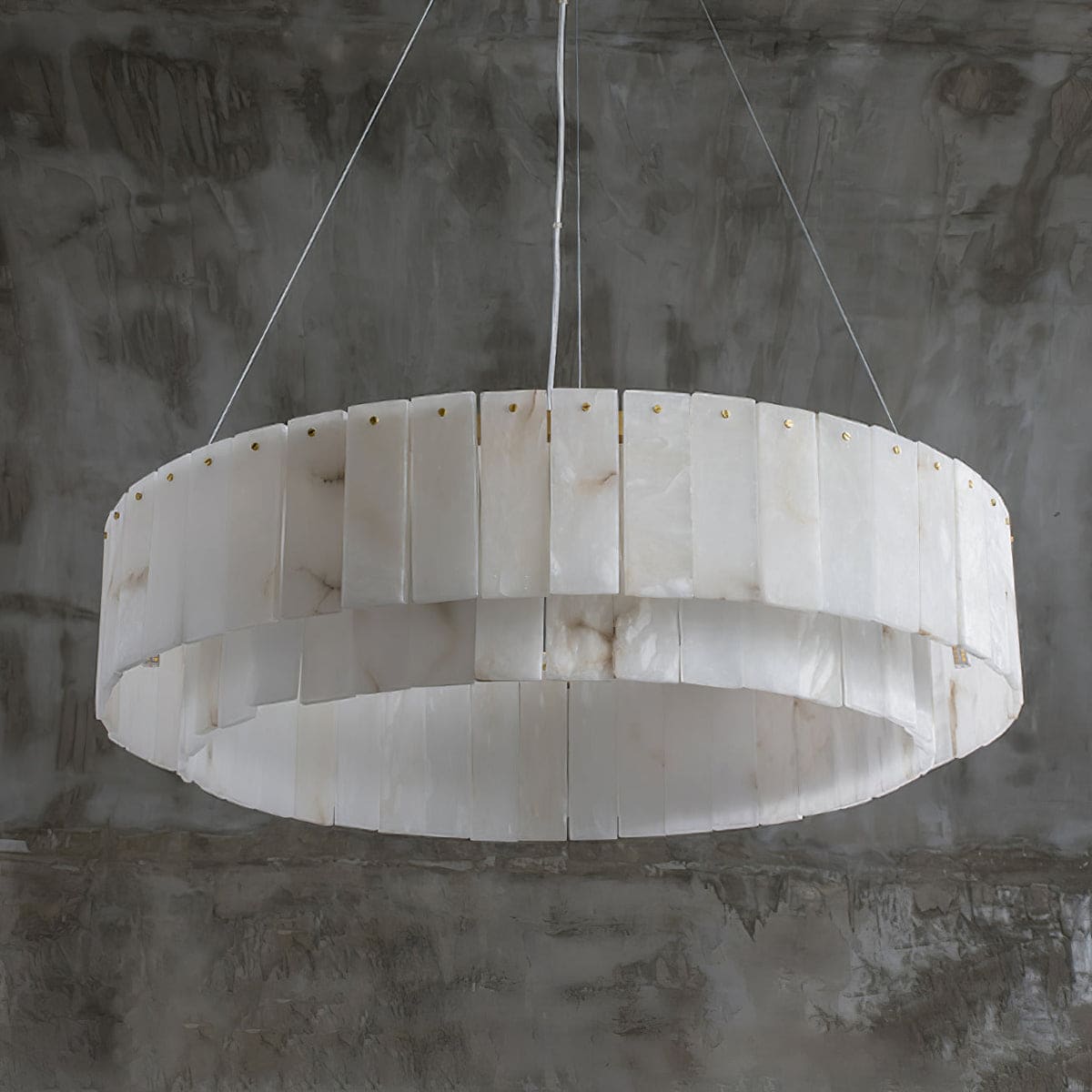 Copper & Alabaster Chandelier