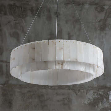 Copper & Alabaster Chandelier