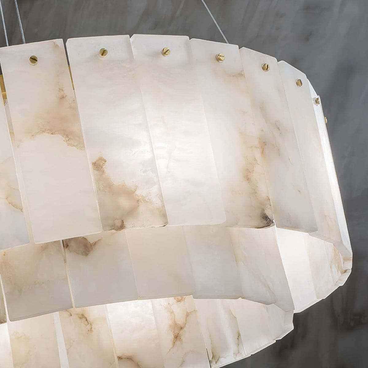 Copper & Alabaster Chandelier