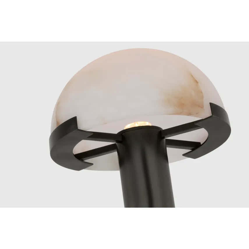 Copper And Alabaster Dome Table Lamp