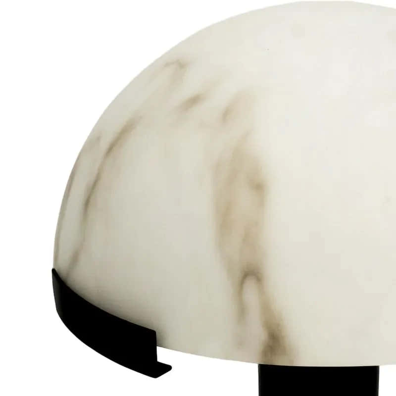 Copper And Alabaster Dome Table Lamp