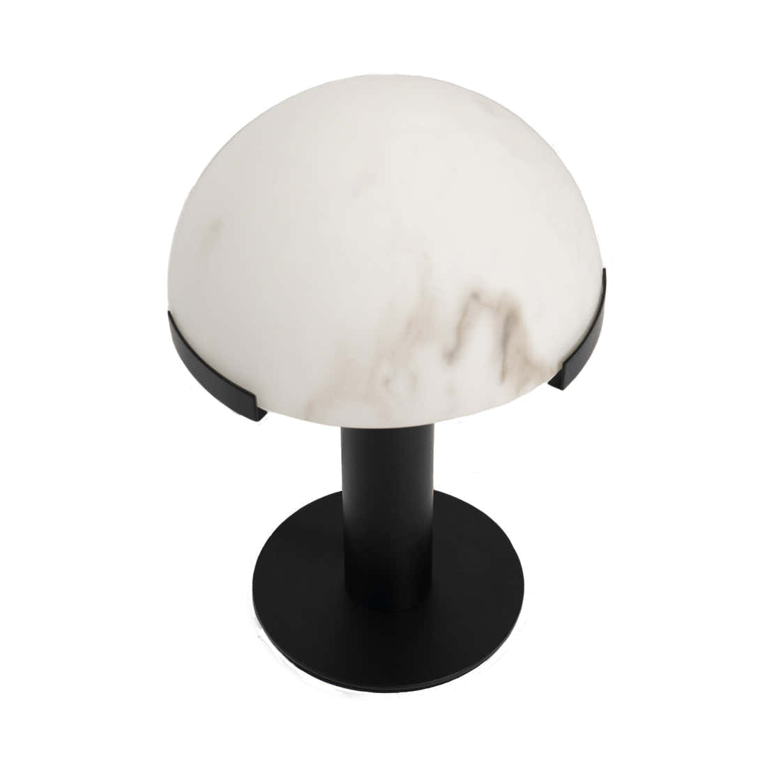 Copper And Alabaster Dome Table Lamp