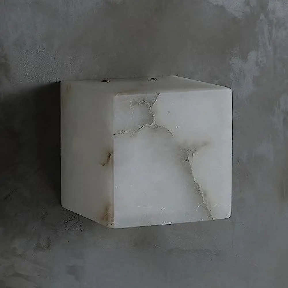 Cube Alabaster Wall Lamp