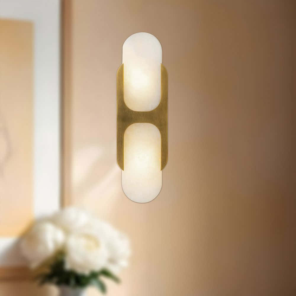 Hopkins Alabaster Sconce 9"–17"