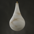 Alabaster Teardrop Single Pendant