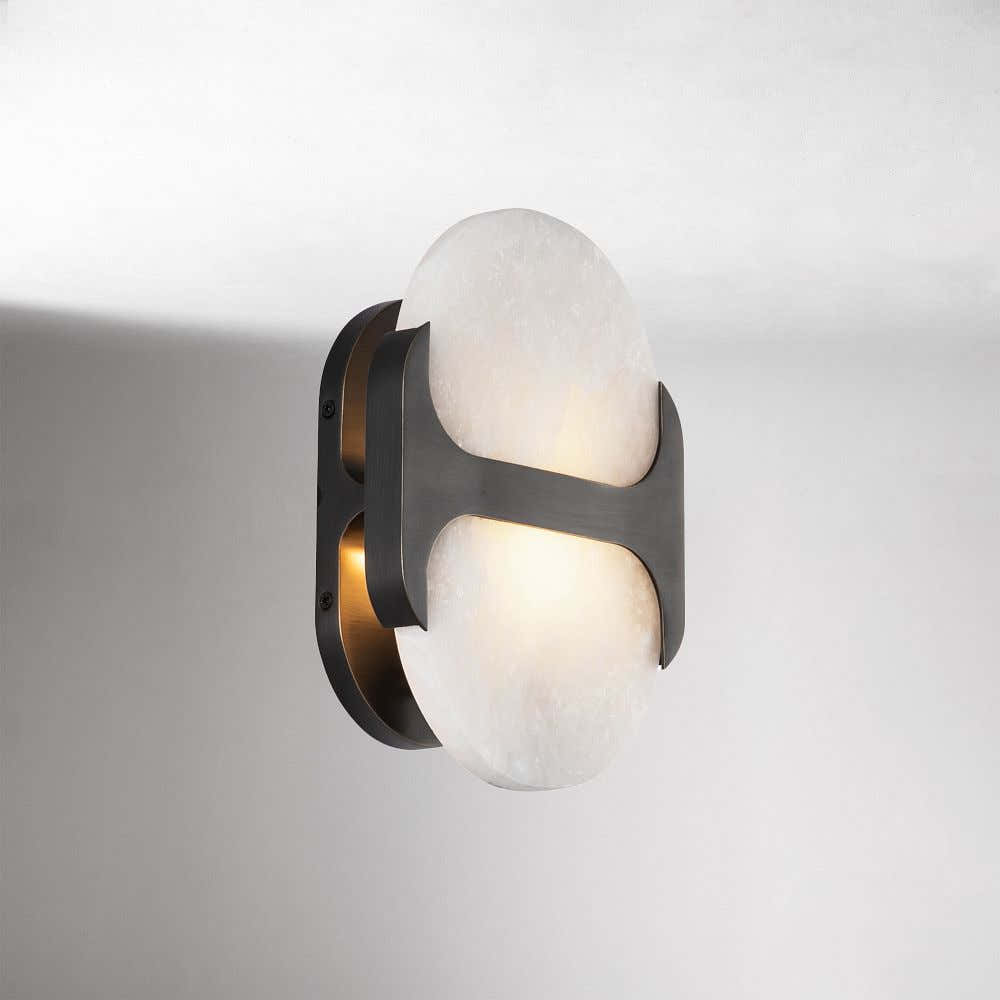Hopkins Alabaster Sconce 9"–17"