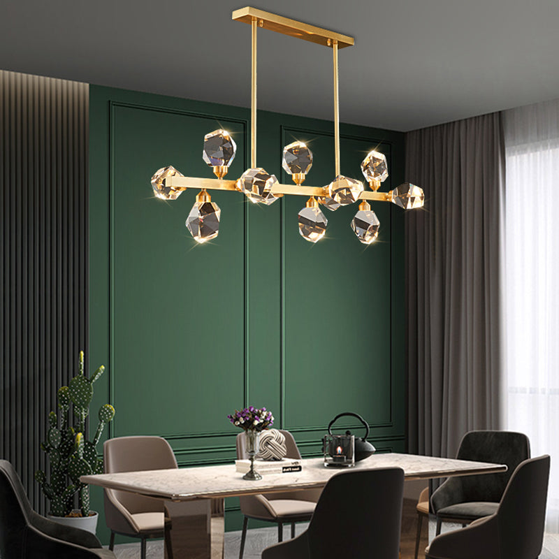 Eve Ice Water Chestnut Linear Chandelier