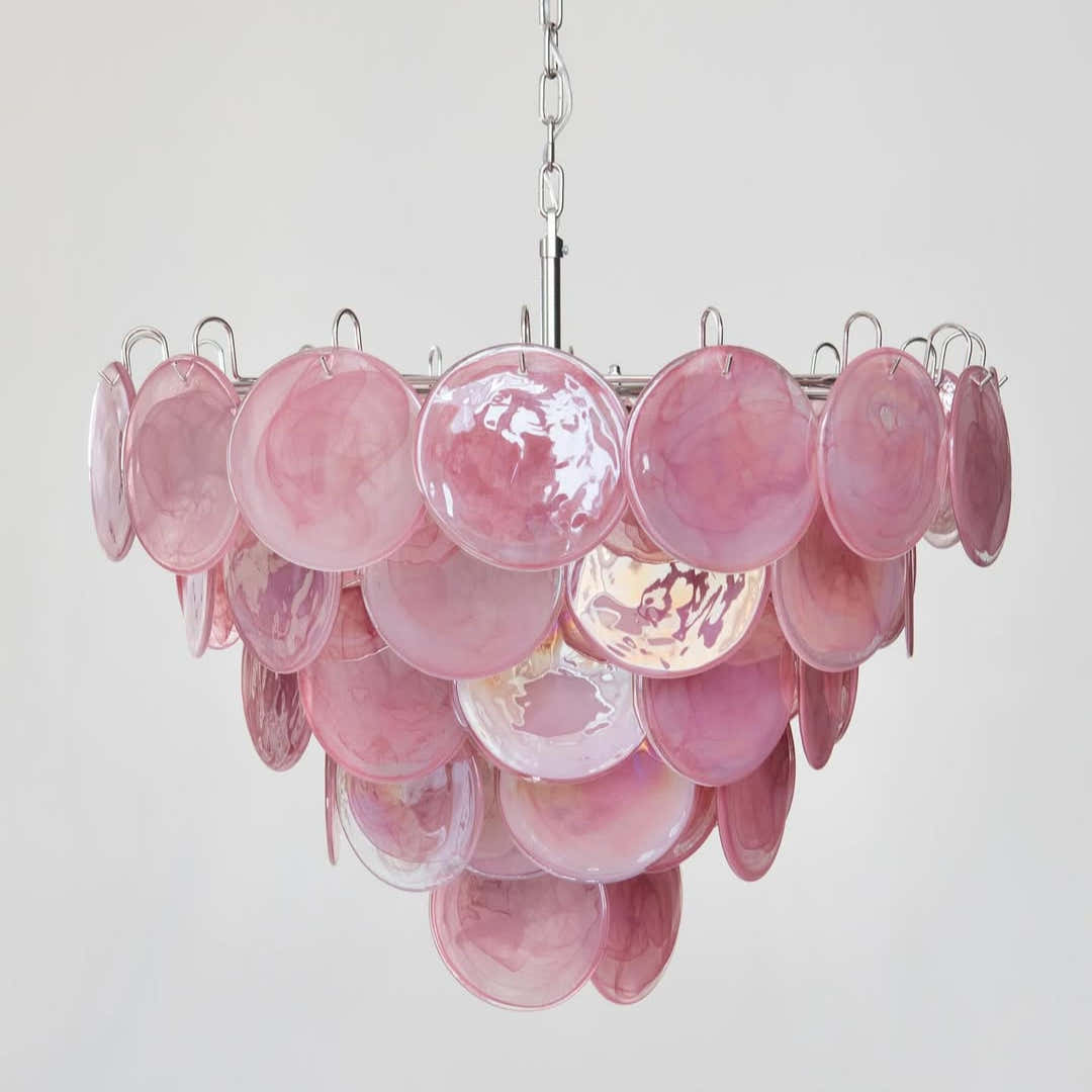 Murano Chandelier 57 Pink