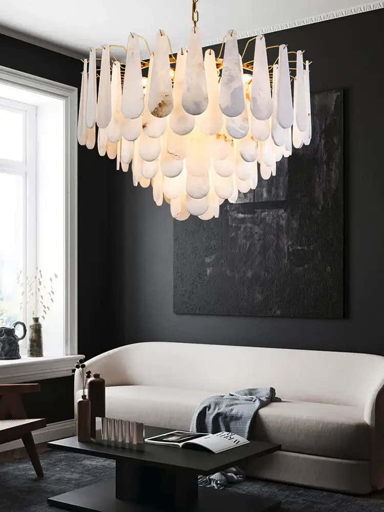 Drop Alabaster Chandelier