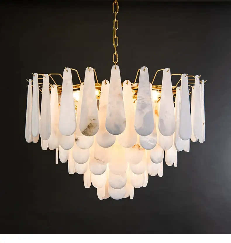 Drop Alabaster Chandelier