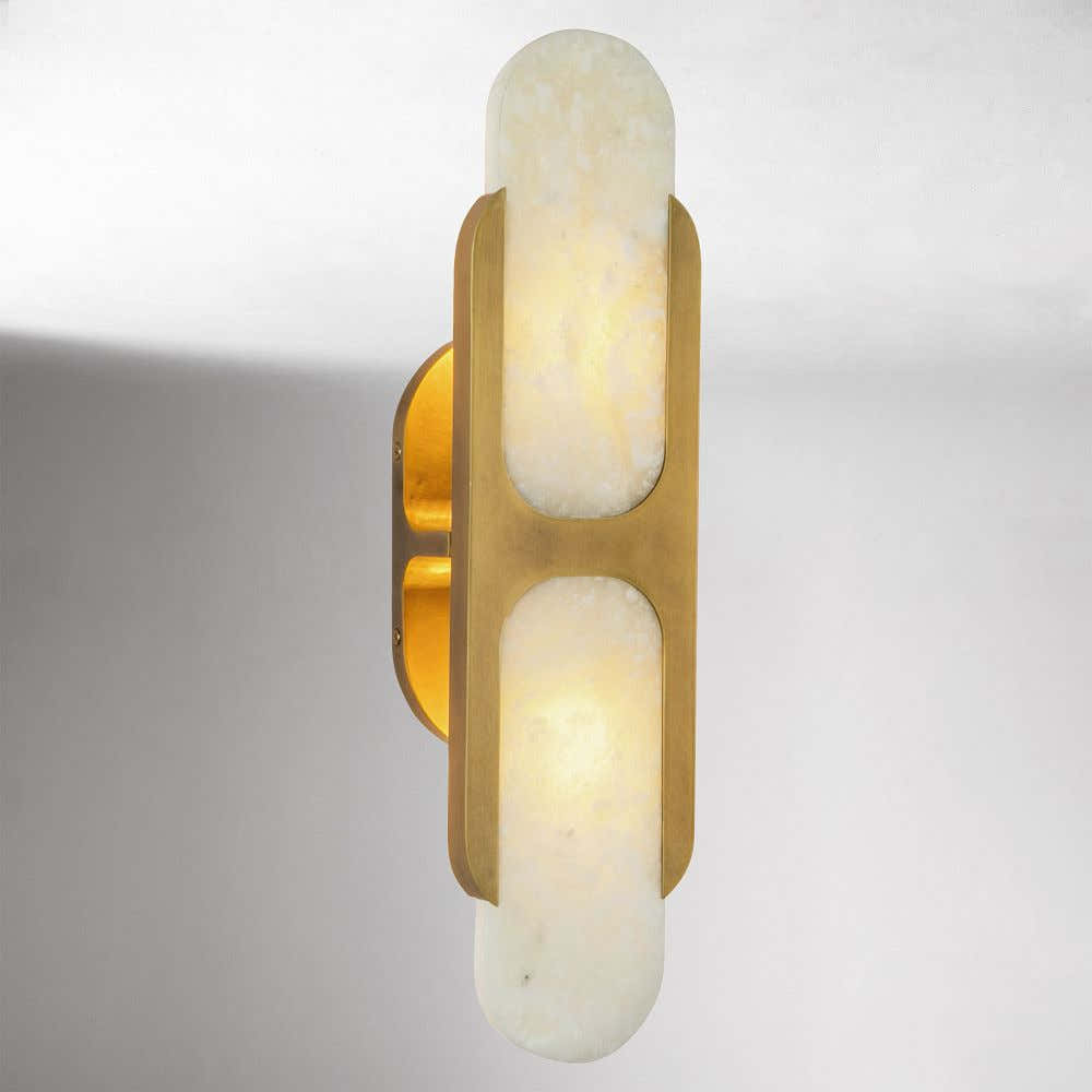 Hopkins Alabaster Sconce 9"–17"