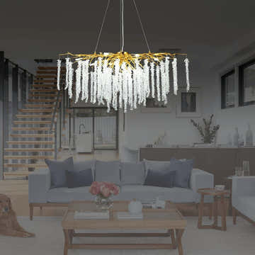 Vinery Tree Branch Crystal Chandelier L45"