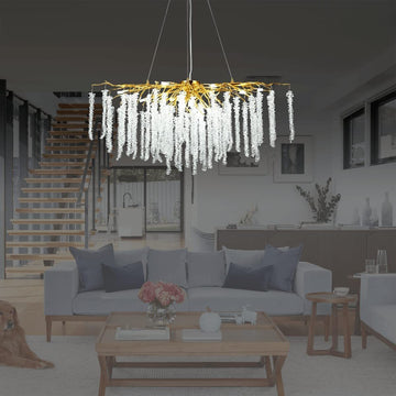 Vinery Tree Branch Crystal Chandelier L45"
