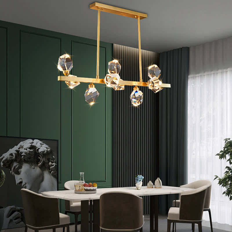 Eve Ice Water Chestnut Linear Chandelier