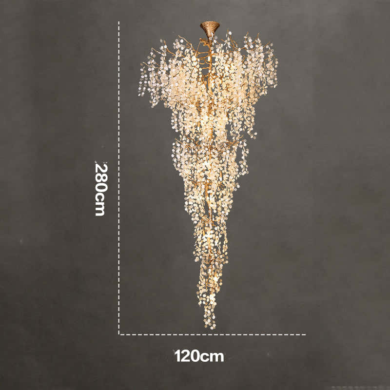 Marais Blossom Petal Detail Grand Staircase Chandelier