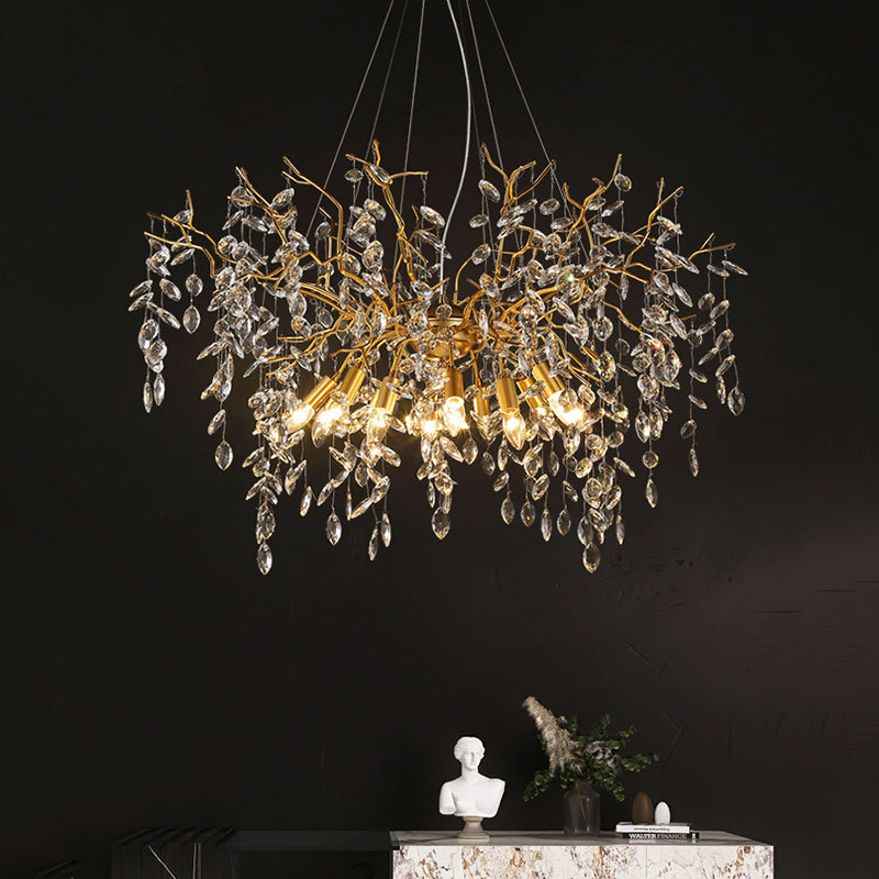 Crystal Raindrop Branch Chandelier