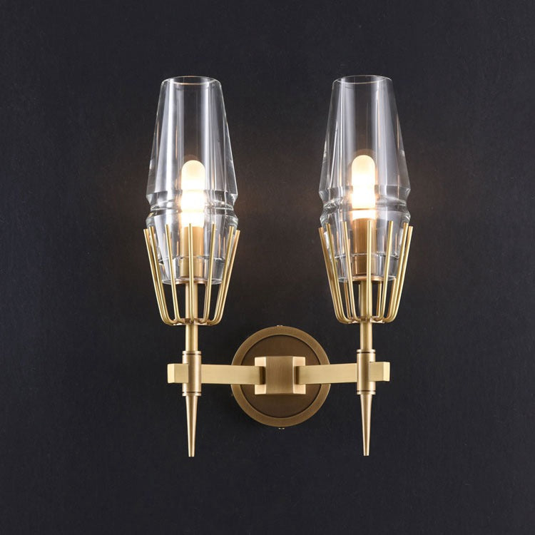 Nate Goblet Cup Double Head Wall Sconce