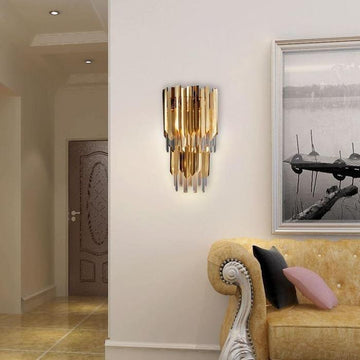 April Gold Plated Crystal Wall Sconce