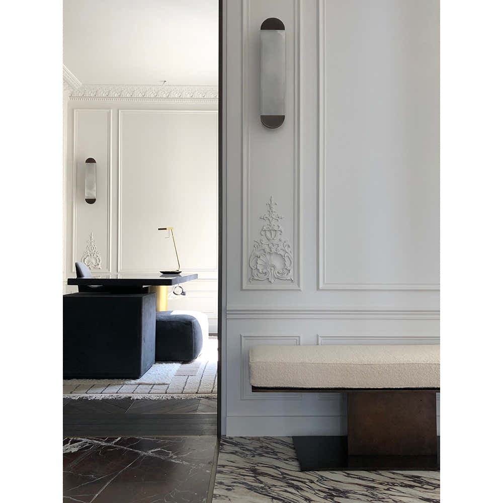 Ghost alabaster wall sconce