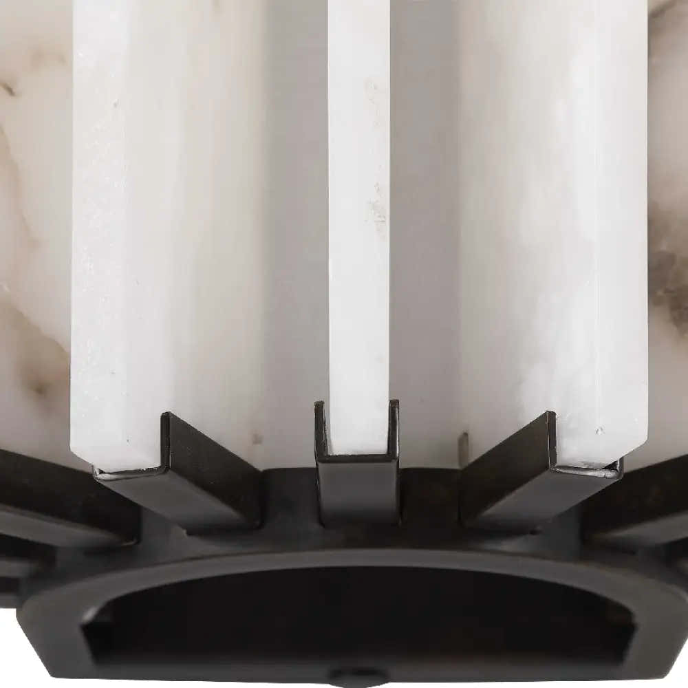 Ribbed Alabaster Panel Sconce