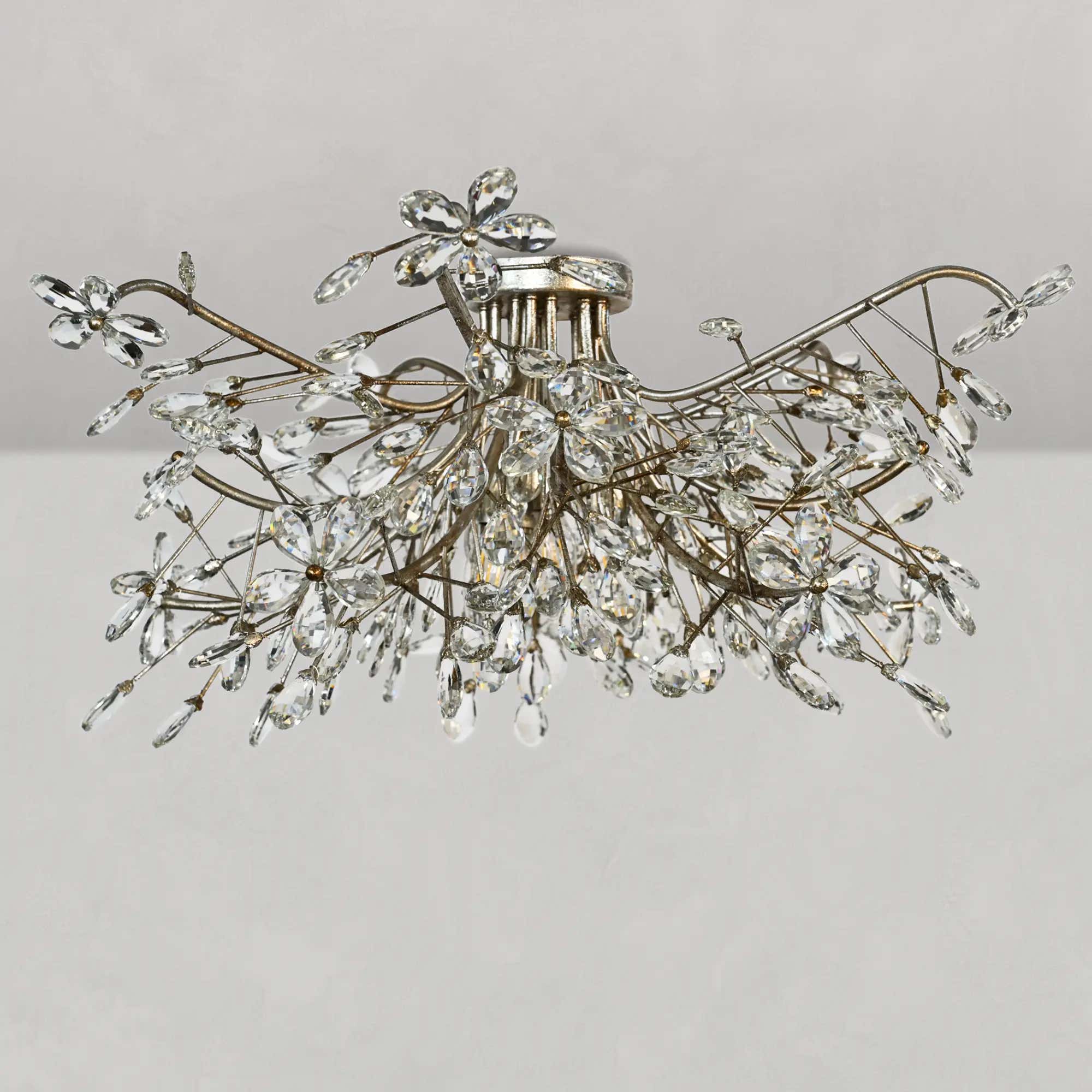 Fiore Crystal Flowers Flushmount