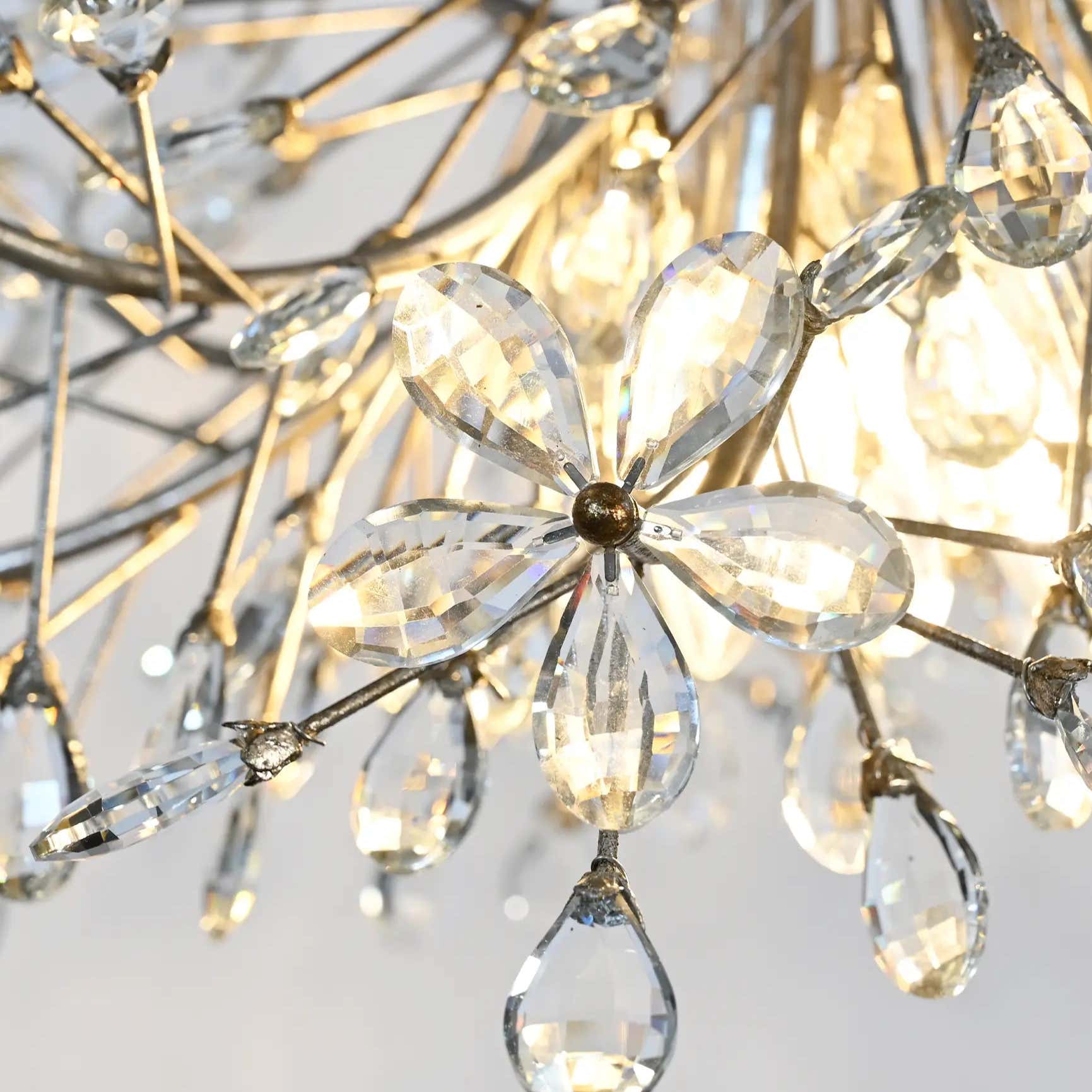 Fiore Crystal Flowers Flushmount