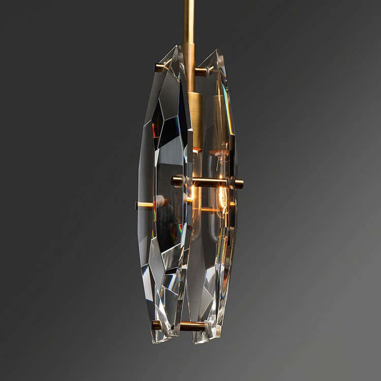 Caro Multi-faceted Crystal Pendant Light