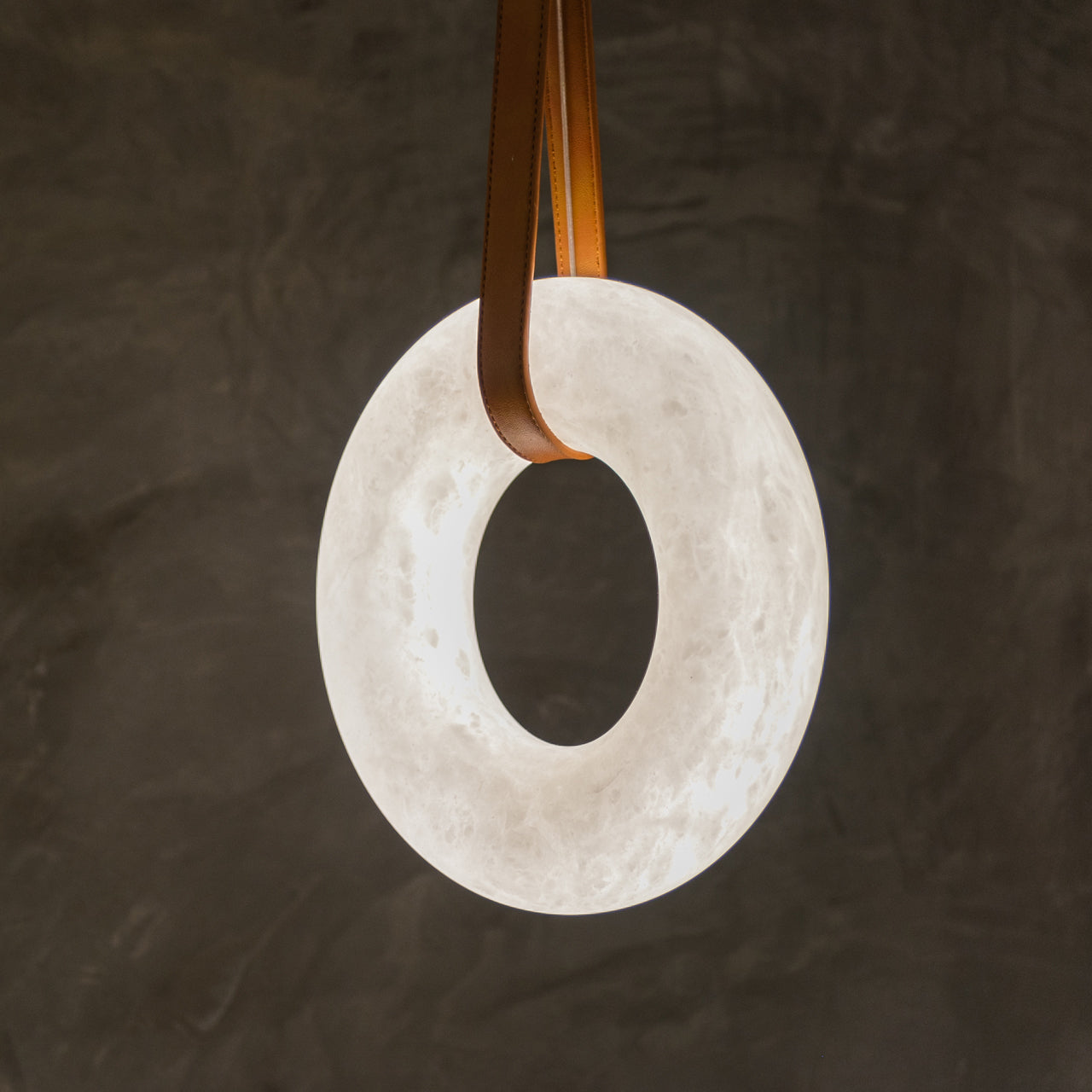 Alabaster Pendant Alabaster Chandelier, Halo Ring Chandelier