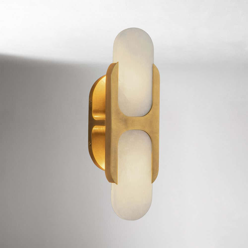 Hopkins Alabaster Sconce 9"–17"