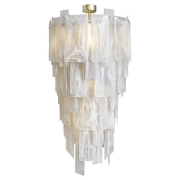 Murano Glass Alabaster Chandelier