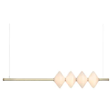 Gem 4 Linear Glass Pendant - 60 inch