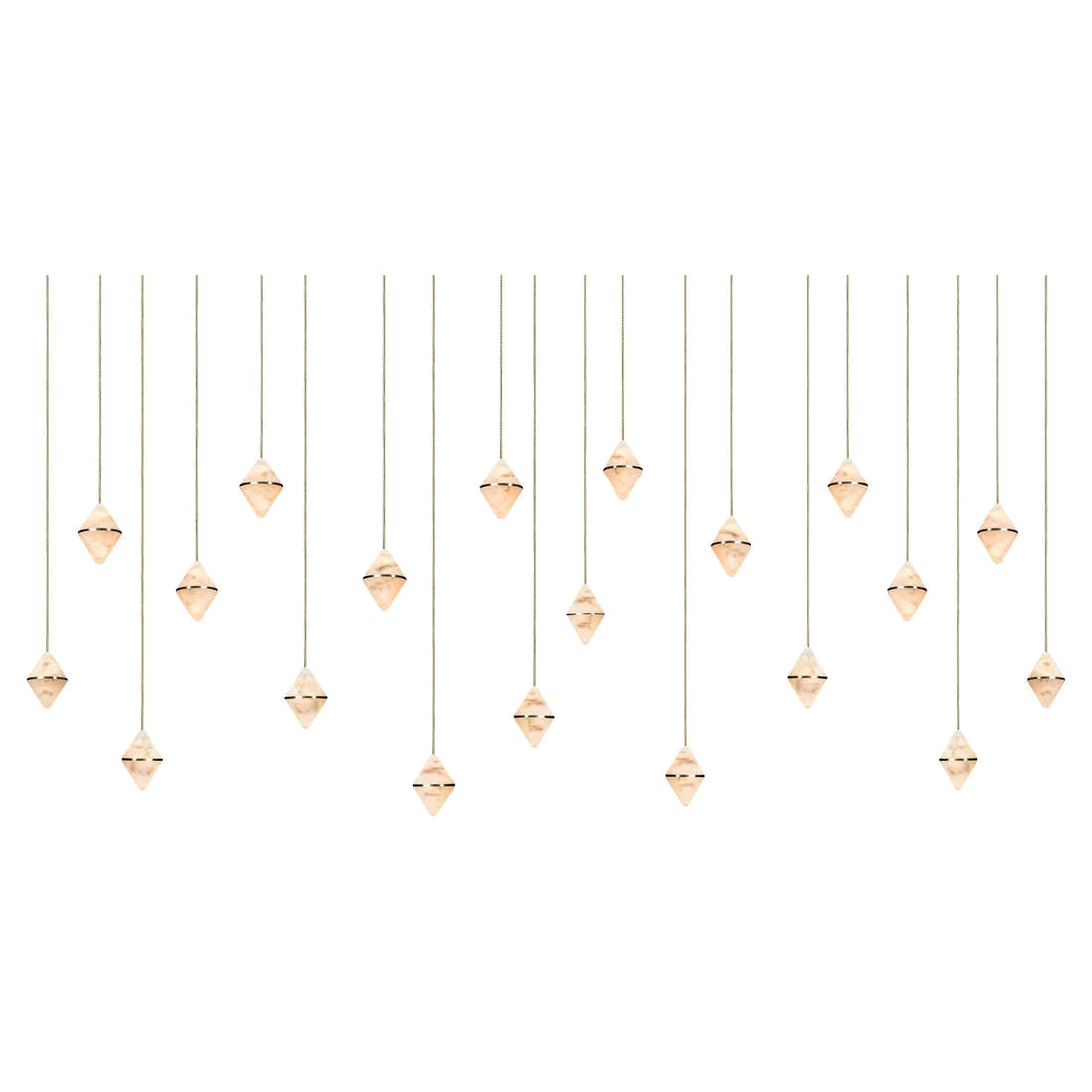 Gem Rectangular Alabaster Chandelier 20