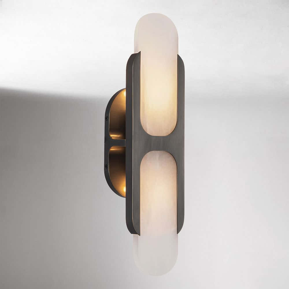 Hopkins Alabaster Sconce 9"–17"